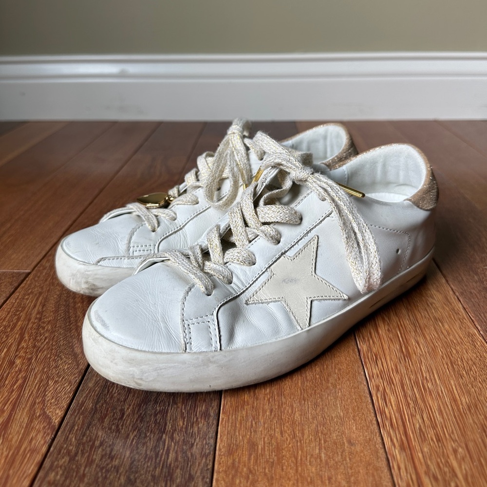 Golden Goose Super Star Mixed Leather Charm Low Top Women’s Sneakers EU 37 US 7